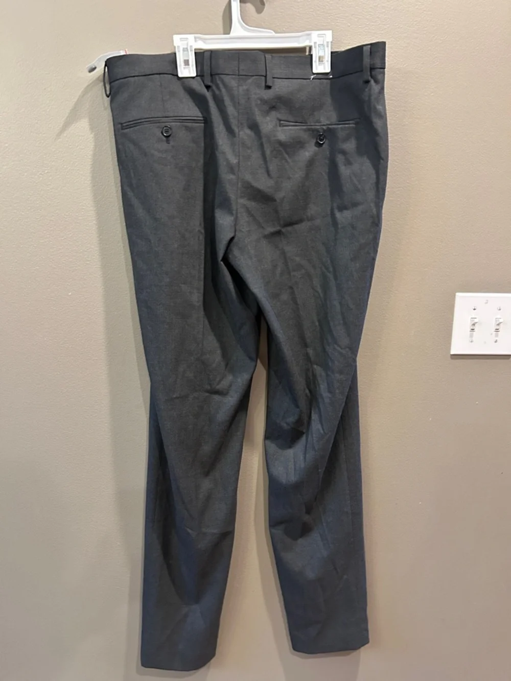 Express Extra SLIM Dress Pants Men's 34 x 34 Mid Rise Gray Office Business